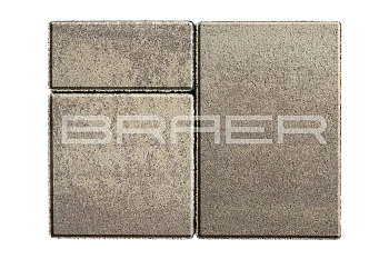 Тротуарная плитка Braer Старый город Ландхаус 60 мм 80х160, 160х160, 240х160 мм, прямоугольная, цвет: Color Mix Степь