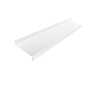 Отлив простой GL, 150 мм 0.45 мм, PE-Double, RAL 9003, L=3000 мм