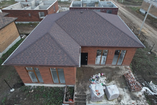 Ламинированная битумная черепица, Docke, Dragon Lux цвет: трюфель, 2.38 м² / уп.