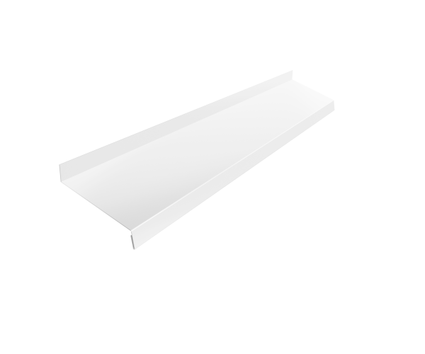 Отлив простой GL, 150 мм 0.45 мм, PE-Double, RAL 9003, L=3000 мм