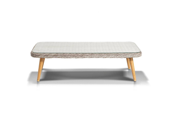 Стол журнальный из искусственного ротанга, Прованс цвет: бежевый