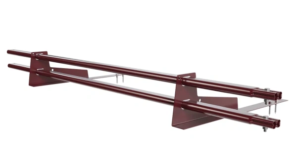 Снегозадержатель для гибкой черепицы Borge L=1500 мм, 2 опоры, 2 трубы, овал 25х45 RAL 3005