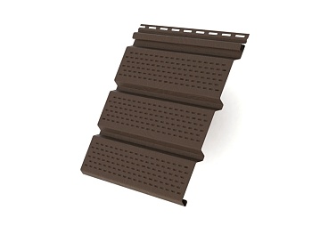 Софит пвх Grand Line, Classic, полностью перфорированный, L=3000 мм серия Classic Standart, цвет: коричневый