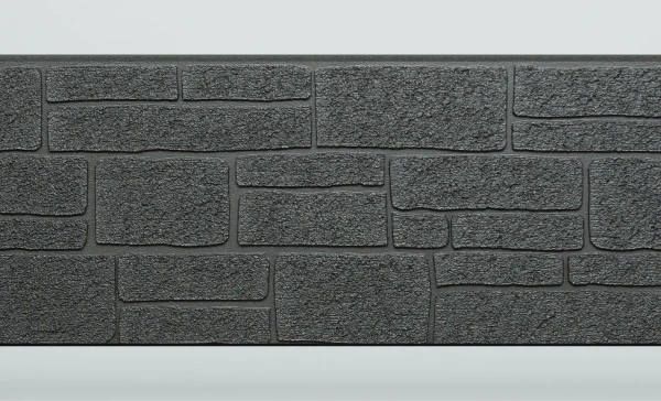 Панель FCS Simple под Камень, 15 мм, 360х1480 мм цвет: AA6117 черный