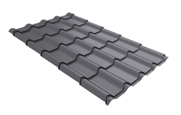 Профиль волновой Grand Line камея 0.45 мм, Drap TX, RAL 7004