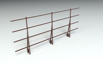 Ограждение кровельное на парапет Roofsystems Elite, H=1200 мм RAL 8017, L=3000 мм