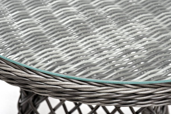 Стол плетеный круглый Эспрессо, Ø 80 см, высота 75 см цвет: графит