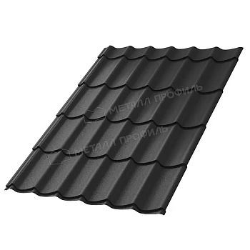 Металлочерепица МП, Ламонтерра X 0.5 мм, Valori, dark grey