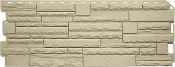Фасадные панели Альта Профиль, Камень скалистый ЭКО, 1170 х 450 мм цвет: песчаный