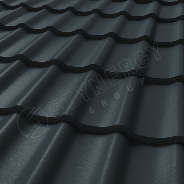 Металлочерепица Stynergy, СМ Классик 0.5 мм, Rooftop Кашемир Matt, RAL 7016