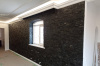 Кварцит, 3D панель из камня, 350х180 мм, Modern Black Quartz