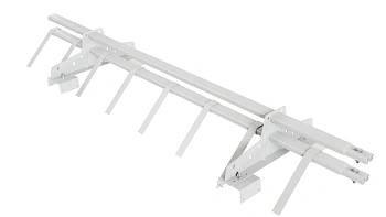 Снегозадержатель для профнастила Н-114 Borge L=1500 мм 2 опоры, 2 трубы, овал 25х45 RAL 9003