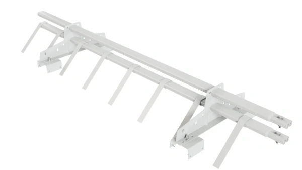 Снегозадержатель для профнастила Н-114 Borge L=1500 мм 2 опоры, 2 трубы, овал 25х45 RAL 9003