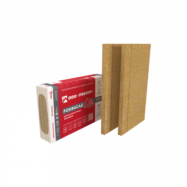 Rockwool Рокфасад, 100х600х1000 мм, 1.2 м², 0.12 м³ уп