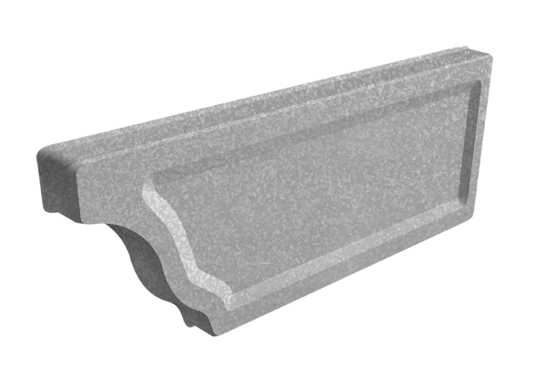 Заглушка желоба правая Vortex Project Ø210\145 мм, Zn