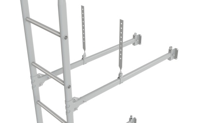 Фасадная лестница Borge, верхняя секция, L=2700 мм RAL 9006