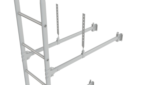 Фасадная лестница Borge, верхняя секция, L=2700 мм RAL 9006
