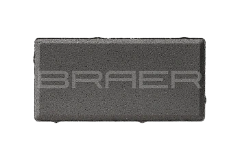 Тротуарная плитка Braer Прямоугольник 60 мм 200х100 мм, цвет: серый