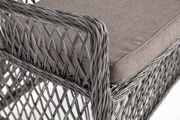 Диван 2-местный из искусственного ротанга, Латте графит