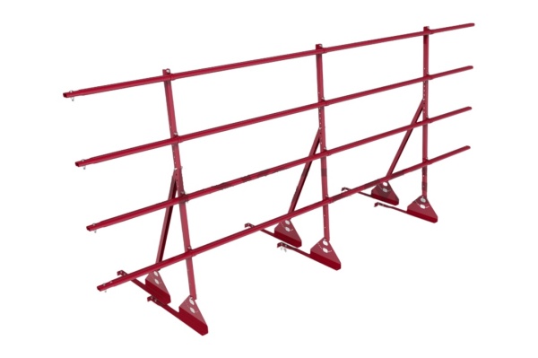 Ограждение кровельное для натуральной черепицы Roofsystems Prestige натур, H=1200 мм RAL 3020, L=3000 мм