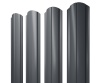 GL Штакетник Полукруглый Slim, фигурный 0.4 мм, PE-double, RAL 7024