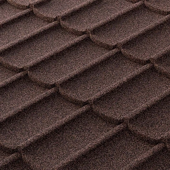 Композитная черепица Metrotile Mistral, 1305 х 415 мм цвет:  кофе