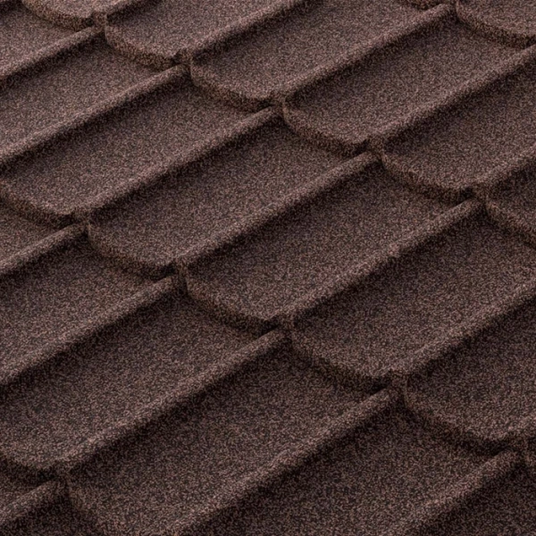 Композитная черепица Metrotile Mistral, 1305 х 415 мм цвет:  кофе