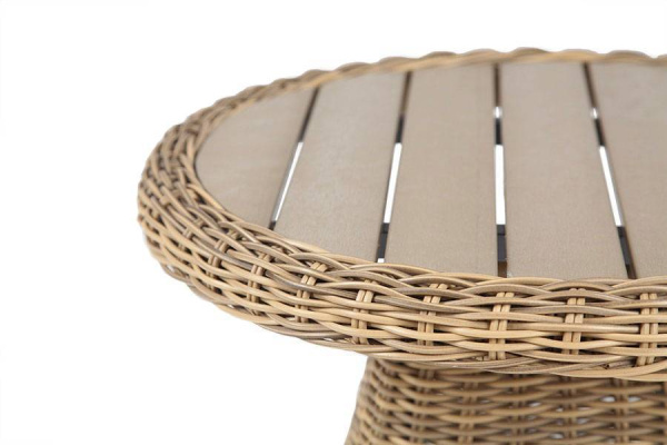 Стол кофейный из искусственного ротанга, Равенна цвет: соломенный