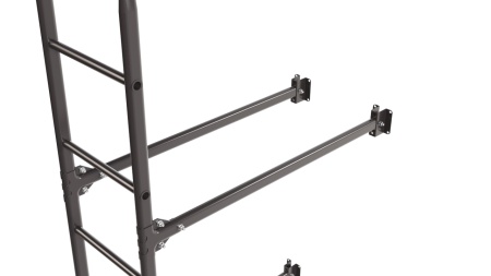 Фасадная лестница Borge, нижняя секция, L=1800 мм RAL 8019