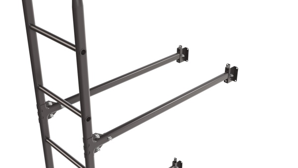 Фасадная лестница Borge, нижняя секция, L=1800 мм RAL 8019