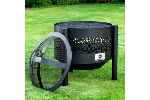 Костровая чаша на трубчатых ножках, Ø600, H=570 мм, "Ажурная"