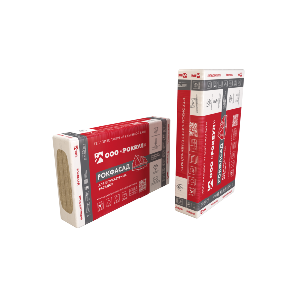 Rockwool Рокфасад, 100х600х1000 мм, 1.2 м², 0.12 м³ уп