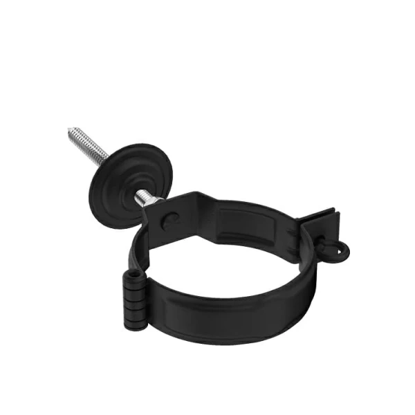 Хомут трубы с комплектом крепления Aquasystem Comfort Ø 90 мм, RAL 9005