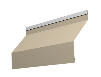 Ламель для забора жалюзи, Milan, с пленкой 0.45 мм, PE, RAL 1015