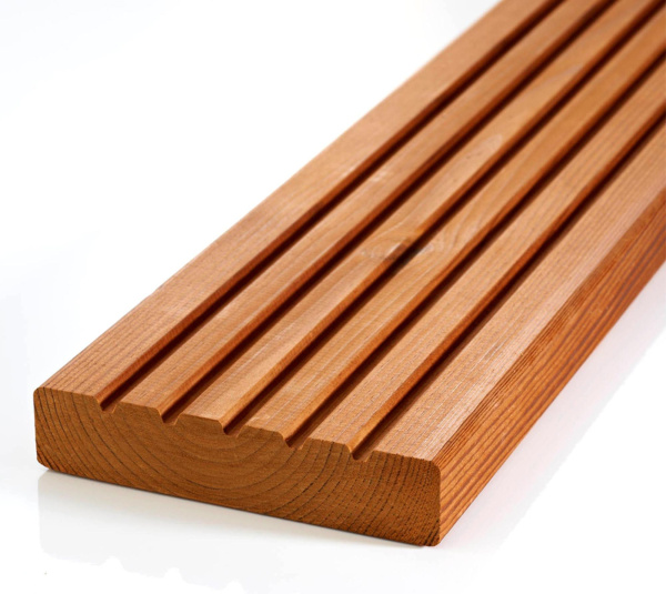 Террасная доска Термососна 140 мм, гладкая и вент. пазы