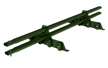 Снегозадержатель для фальцевой кровли Roofsystems Prestige Master фальц, 2 опоры, 2 трубы, овал 45х25, L=1500 мм, RAL 6020