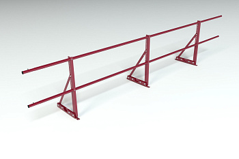 Ограждение кровельное для фальцевой кровли Roofsystems Econom фальц, H=600 мм RAL 3005, L=3000 мм