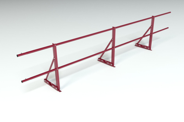 Ограждение кровельное для фальцевой кровли Roofsystems Econom фальц, H=600 мм RAL 3005, L=3000 мм