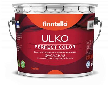Краска Finntella, Ulko, фасадная матовая, уп. 9 л колеровка