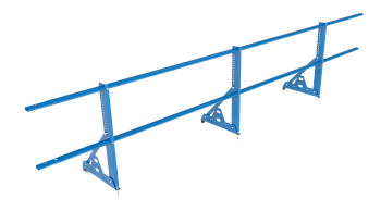 Ограждение кровельное, универсальное Promo Next, H=600 мм RAL 5015, L=3000 мм