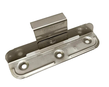 Кляммер кровельный скользящий нержавейка 25 мм с углублёнными отверстиями