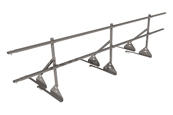 Ограждение кровельное для натуральной черепицы Roofsystems Prestige натур, H=600 мм RAL 9006, L=3000 мм