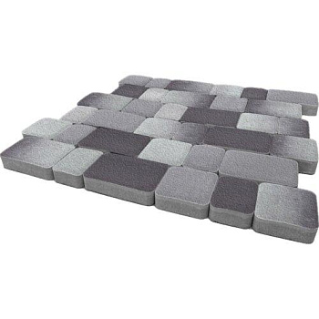 Тротуарная плитка SteinRus Инсбрук Альт 60 мм 118/178 х 88/118 мм, цвет: оникс