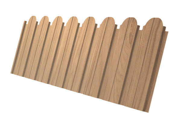 Профилированный лист GL C10 B, фигурный, 0.45 мм, Print Elite, Honey Wood TwinColor Профилированный лист GL C10 B, фигурный, 0.45 мм, Print Elite, Honey Wood TwinColor