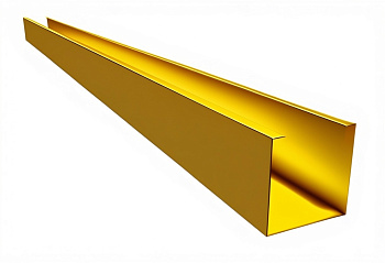 Кубообразная рейка алюминиевая, 80х50 мм 0.3 мм, Al, золотой