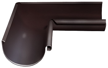 Угол желоба внутренний 90° Grand Line Ø 125 мм PE, RAL 8017