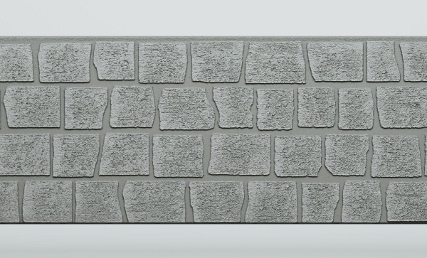 Панель FCS Simple под Камень, 15 мм, 360х1480 мм цвет: AA2112 серый