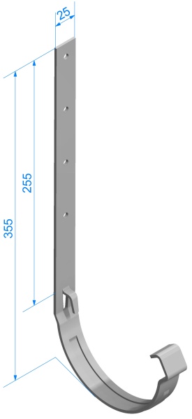 Кронштейн желоба металлический, Docke Lux, Ø140 мм, цвет: шоколад