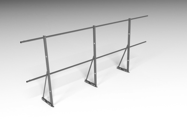 Ограждение кровельное для фальцевой кровли Roofsystems Econom Smart фальц, H=1200 мм RAL 7024, L=3000 мм