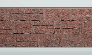 Панель FCS Simple под Камень, 15 мм, 360х1480 мм цвет: AA6115 красный